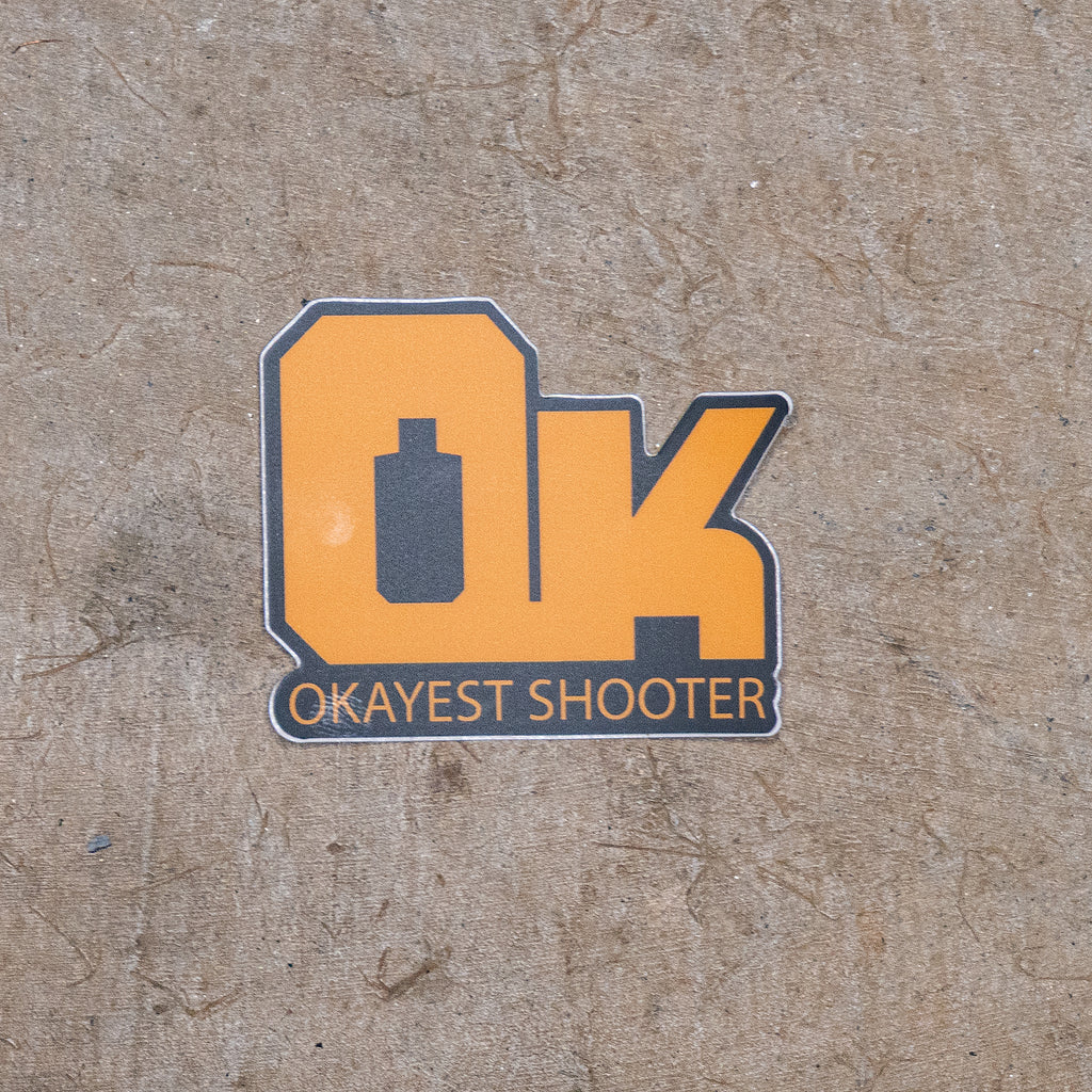 "OK" Okayest Shooter Sticker